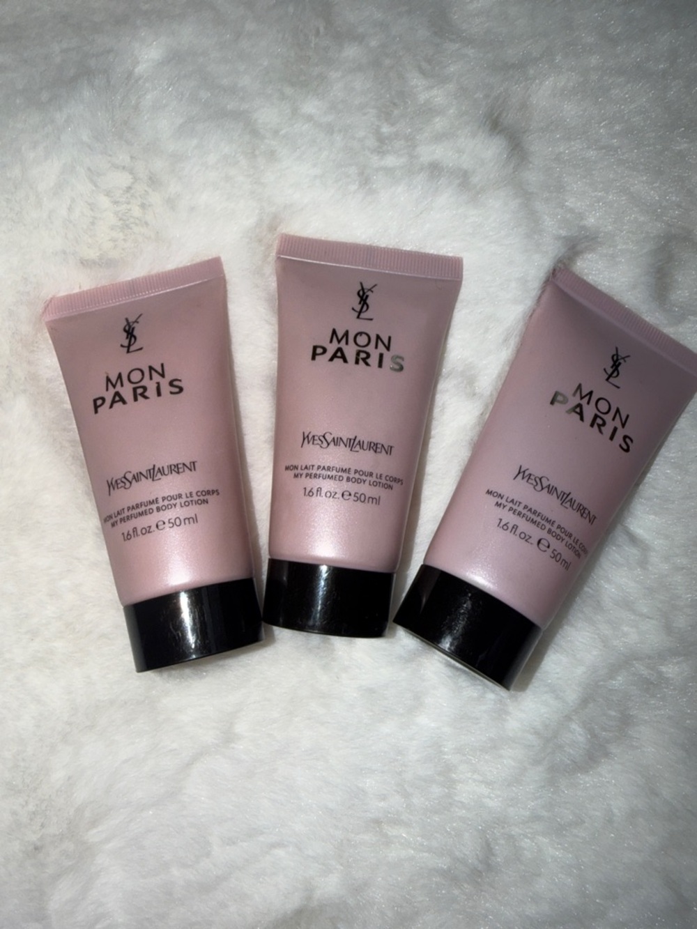 3 Yves Saint Laurent Mon Paris Pink Perfumed Body Lotion 😍
